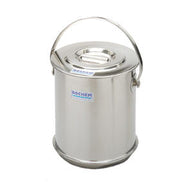 Isolierbehälter mit Deckel, 18/10 Stahl, doppelwandig, 5 Liter, HxD=285x175/215mm, stapelbar,Gewicht in g: 3.600,0