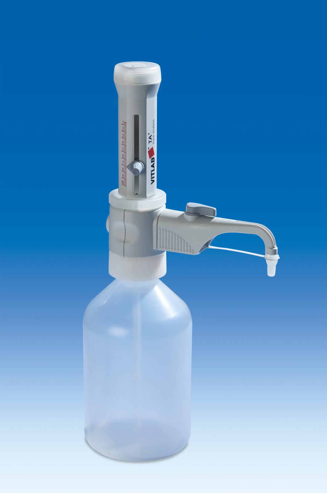 Dispenser VITLAB®TA² variabel, Volumen 1,0 - 10,0 ml, mit Tantal-Feder, mit Rückdosierventil