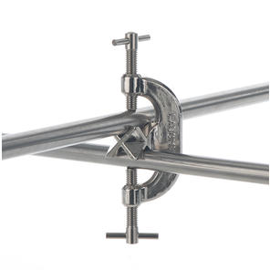 Kreuzdoppelmuffe, Laboral, D=2-16mm, Lappenschraube, Gewinde M8, Winkel 180+90°,Gewicht in g: 138,0