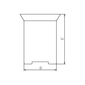 Becher mit Rand, 18/10 Stahl, 3000 ml, HxD=180x150mm,Gewicht in g: 968,0