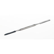 Zement-Doppelspatel, rostfreier Stahl, 1 Seite konisch, 1 Seite gerade, L=150mm<br />Gewicht in g: 15,0