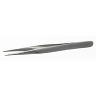 Präzisionspinzette 18/10 Stahl, extra spitz, L=130mm, Spitzen ohne Riefen<br />Gewicht in g: 18,0