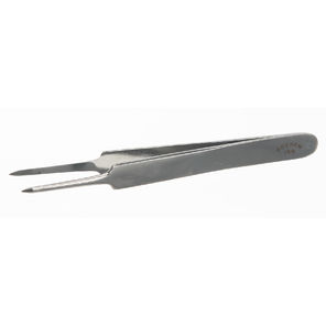 Präzisionspinzette 18/10 Stahl, extra spitz, Spitzen ohne Riefen, L=150mm<br />Gewicht in g: 15,0