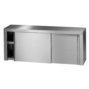 Wandschrank mit Schiebetür 18/10 Stahl, 3000x350x600mm