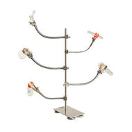 Stativklemme flexibler Schaft, vernickelt, Spannweite 15-65mm, runde Backen, Finger mit Silikonüberzug, Schaftlänge=225mm, Schaftdurchmesser=12mm,Gewicht in g: 250,0