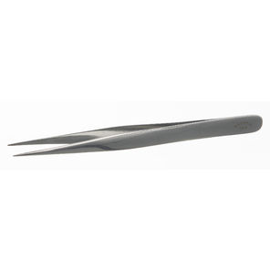 Präzisionspinzette 18/10 Stahl, extra spitz, L=120mm, Spitzen ohne Riefen.<br />Gewicht in g: 15,0