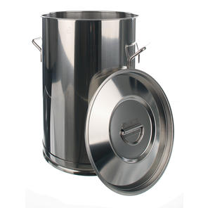 Transportbehälter 18/10 Stahl, 30 Liter, HxD=440x300mm, Deckel bitte separat bestellen,Gewicht in g: 4.500,0
