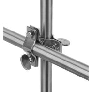 Rohrschelle/Reduzierschelle 18/10 Stahl für identische Rohre mit Durchmesser d=26,9mm<br />Gewicht in g: 293,0