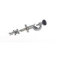 Thermometerklemme, verchromt, mit verstellbarer Muffe (für Stäbe bis 16,5mm), Durchmesser=6-15mm, Winkel 0-360°,Gewicht in g: 119,0