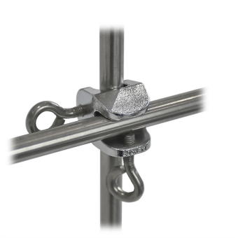 Gittermuffe aus 18/10 Stahl, d=13,5mm, Winkel 90°, Gewinde M6, Ringschraube,Gewicht in g: 92,0