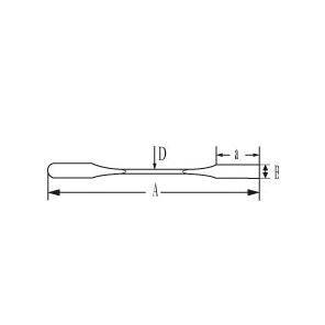 Doppelspatel Reinnickel, LxB=210x11mm