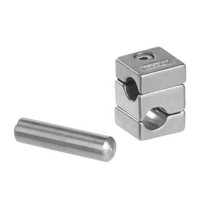 Doppelmuffen viereckig, Laboral, d=12-13x12-13mm, mit Innensechskantschraube, Winkel 90°. Optional: 360°-Verbindungsstab d=12mm (08 599 126) für 2x 08 599 125 / 08 600 121.,Gewicht in g: 90,0