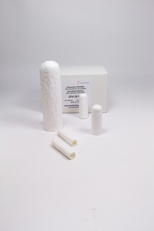 Extraktionshülse, Glasfaser, 100% Borsilikat, binderfei, Ø 30 x 100 mm