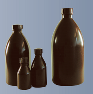 Enghals-Verpackungsflasche, PE-LD, braun