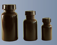 Weithals-Verpackungsflasche, PE-LD, braun