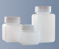 Vierkantflasche, weithals, PE-HD, naturfarbig
