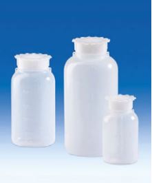 Weithalsflasche, PE-LD mit Ösen-Schraubkappe zum Verplomben, 50 ml