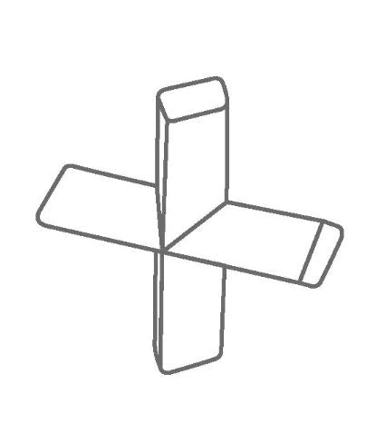 IKAFLON 30 cross Magnetrührstäbchen, Kreuz, 30 x 30 mm, 5 St.