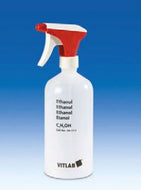 Zerstäuberflasche transparent, PE-LD, Medienaufdruck Ethanol, 1000 ml Enghals, GL 32