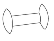 IKAFLON 37 bone Magnetrührstäbchen, Knochen, 35 x 8 x 20 mm, 5 St.