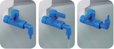 Auslaufwinkel mit Reduziertülle, Ø 6-8mm, StopCock