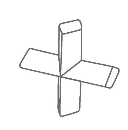 IKAFLON 38 cross Magnetrührstäbchen, Kreuz, 38 x 38 mm, 5 St.