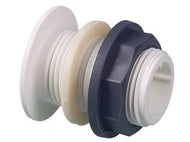 Behälteranschluss, A-Gew, PP, weiß, 1/2",NW 13,5mm