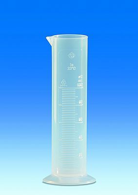 Messzylinder, PP, Klasse B niedere Form, erhabene Skala, 1000 ml
