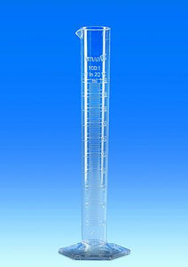 Messzylinder, SAN, Klasse B hohe Form, erhabene Skala, 1000 ml