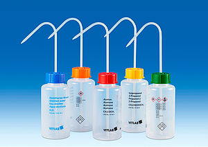 VITsafe Sicherheitsspritzflasche, Weithals PE-LD, GL 45, VENT-CAP Spritzaufsatz, PP, Pentan, 500 ml