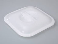 Deckel f.Vierkanteimer,PE trans.,m.Skala,m.Trageb.