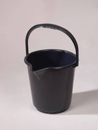 Eimer HDPE, schwarz, mit Ausguss, mit Skala, 10,5l