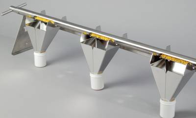 Entleervorrichtung, V2A, Länge 100 cm, komplett