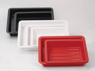 Fotoschale hohe Form, mit Rillen, rot, 42x51 cm