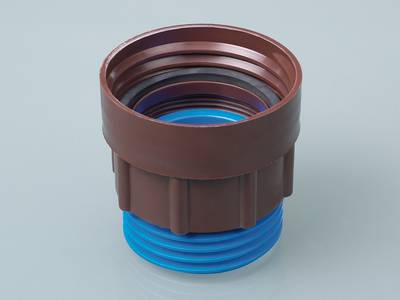 Gewindeadapter 64mm(BSI) außen-DIN71 innen, braun