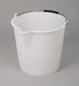 Industrie-Eimer, LLDPE weiß, mit Metallbügel, 9 l