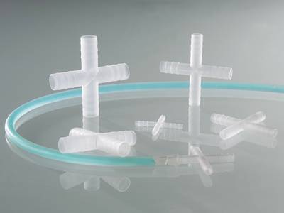Kreuzverbinder PVDF, für Ø 11-13 mm, zylindrisch