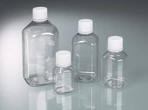 Laborflasche PET steril, glasklar, m.Grad., 1000ml