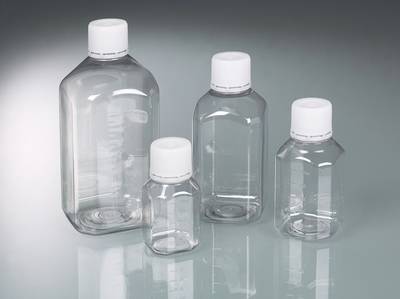 Laborflasche PET steril, glasklar, m. Grad., 250ml
