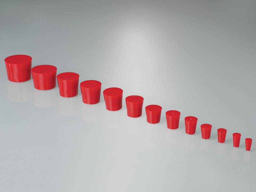 Normstopfen PVC, Ø 9x13 mm, Höhe 20 mm, rot