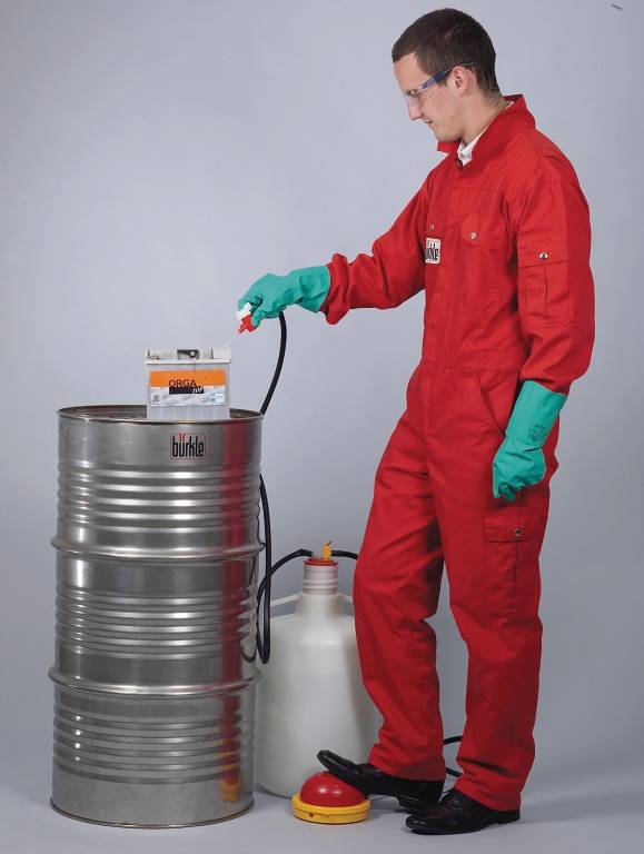 OTAL Batteriefußpumpe, PP/PVC, Rohr-Ø 12mm