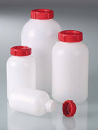 Plombierbare Weithalsflasche, HDPE, 250 ml, m.V.