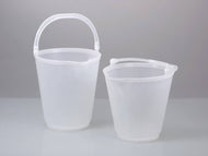 Polypropylen-Eimer, transparent, mit Ausguss, 12l