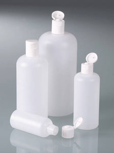Rundflasche mit Klappverschluss, HDPE, 250 ml
