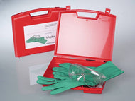 SafetyBox (Panoramaschutzbrille u. Schutzhandsch.)