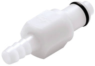 CPC Kupplung, POM, Vatert., m. Ventil, Tülle Ø 8mm