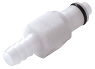 CPC Kupplung, POM, Vatert., m.Ventil, Tülle Ø9,5mm