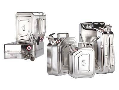 Sicherheitskanister V4A, Dosierer, Überdruckv.,10l