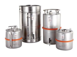 Sicherheitsbehälter V4A, Zapfhahn, Überdruckv.,10l