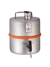 Sicherheitsbehälter V4A, Zapfhahn, Überdruckv.,10l